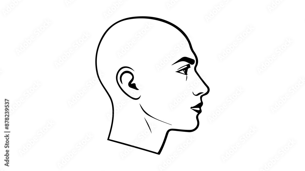 silhouette of a person face from side