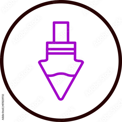 Plumb bob Vector Line Purple Circle black