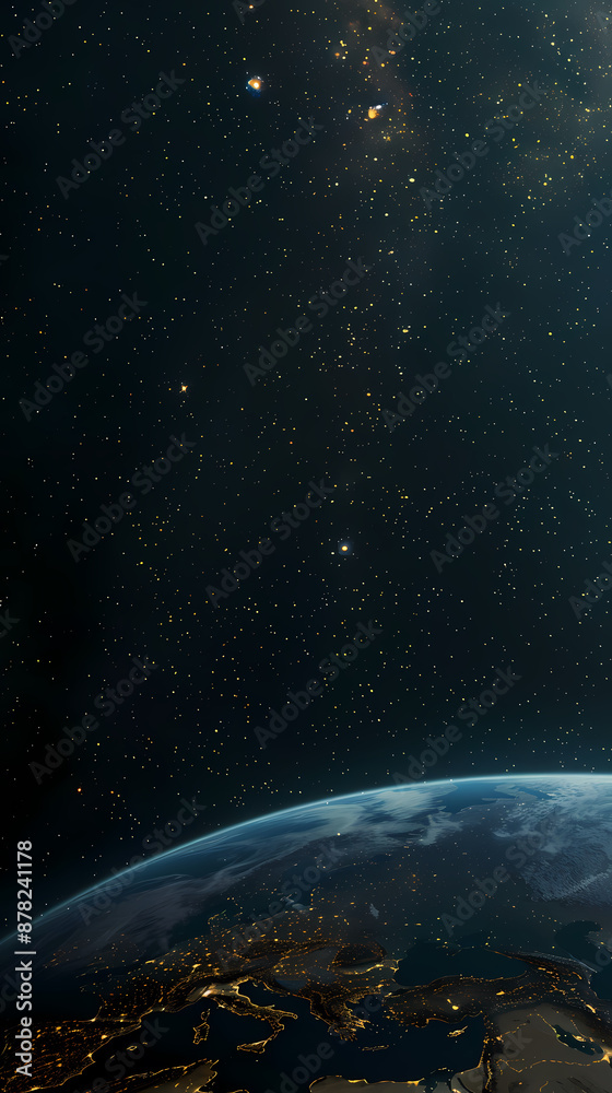 Obraz premium Wide view of Earth from space