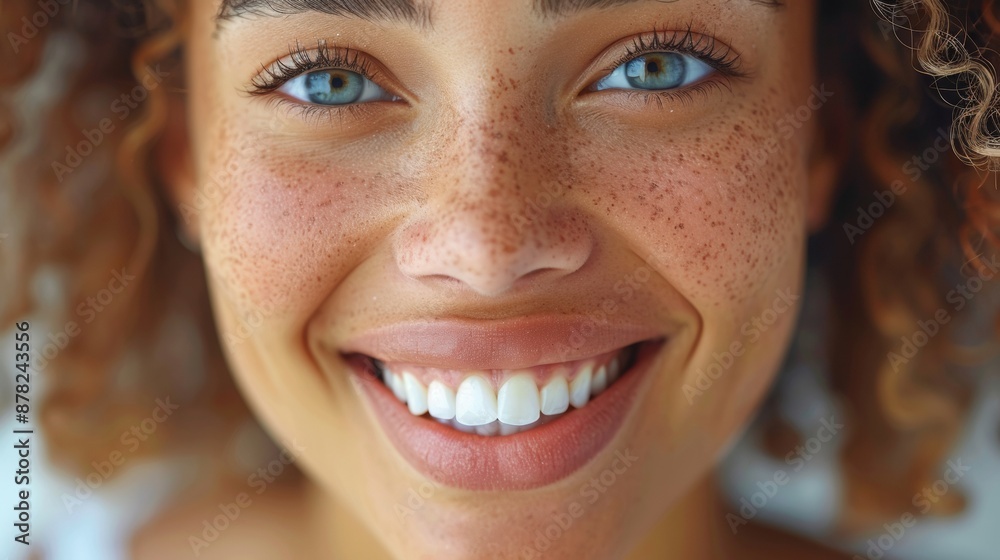 A close-up of a person's smile reflecting confidence and positivity A close-up of a person's smile reflecting confidence and positivity
