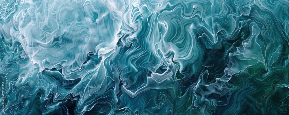 High-definition image of an abstract texture background with a mix of smooth and rough patterns in shades of blue and green