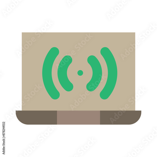 Webcast Vector Flat Icon Design