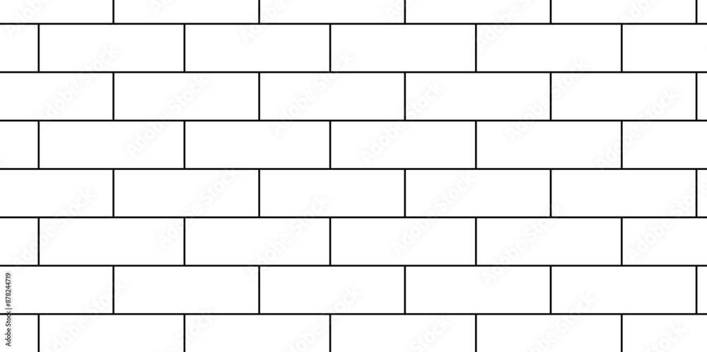 White brick wall texture seamless vector illustration, White brick wall texture seamless vector illustration,