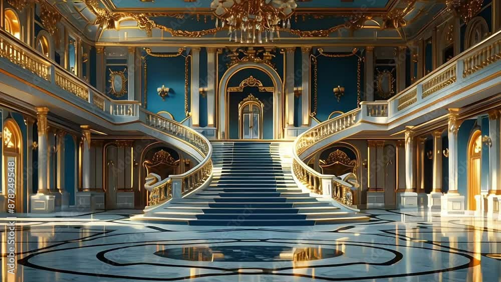 Palace interior background castle hall