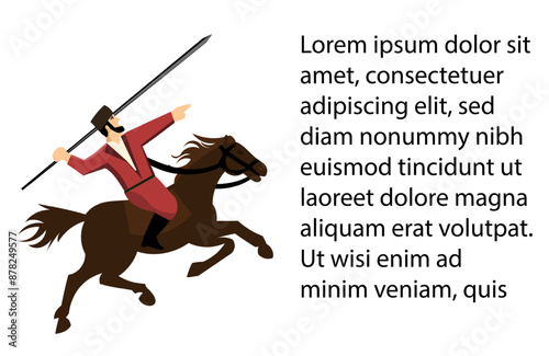 Mounted Javelin Thrower in Traditional Turkish Sport