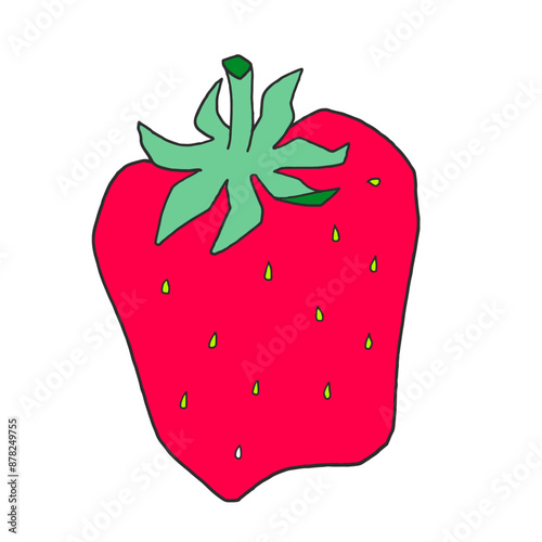 Strawberry vector. Sweet red fruit