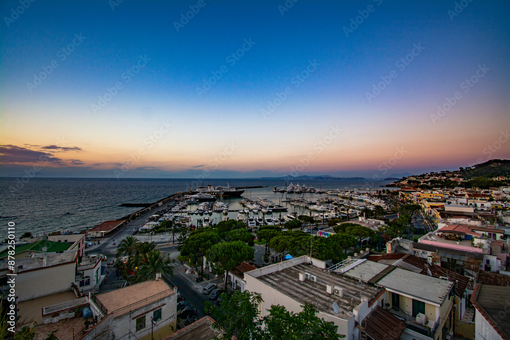 Naklejka premium Sunset in Casamicciola Terme - Ischia Island