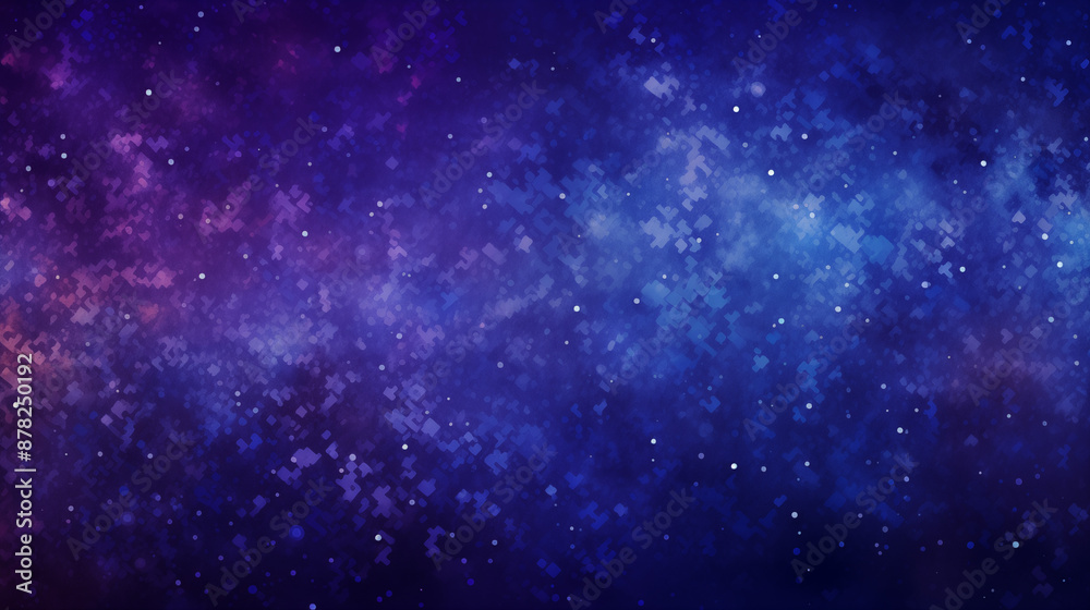 Naklejka premium Pixelated Space Nebula