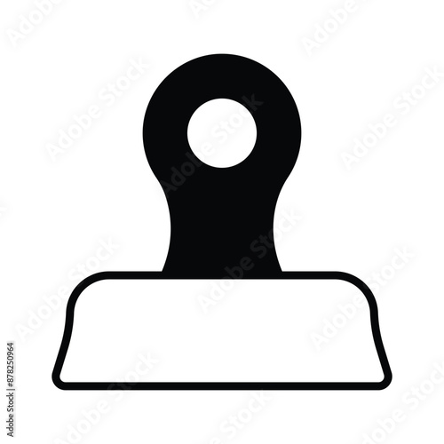 Bulldog clip vector design, icon of binder in modern style, paper clip