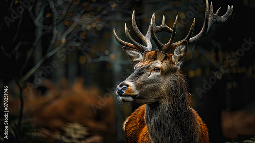 Ein Hirsch im Wald © shokokoart