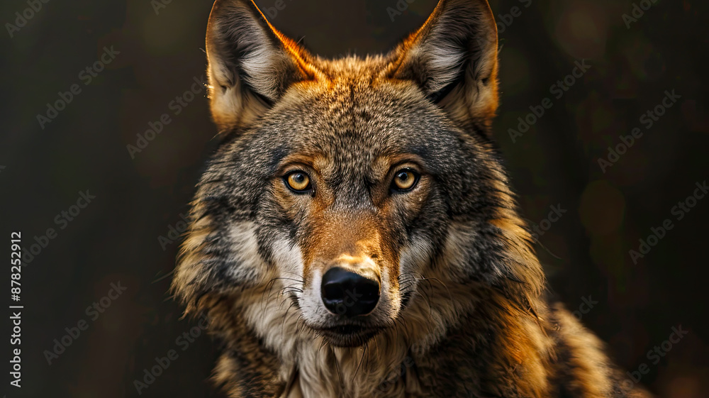 Fototapeta premium Ein Wolf im Wald