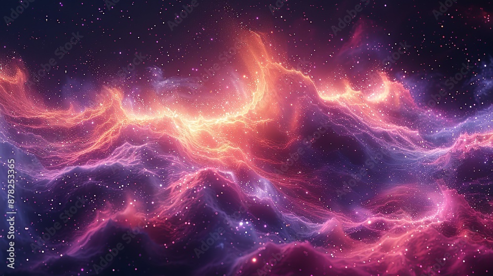 Space-themed abstract art with cosmic elements and vibrant colors create a sense of wonder and imagination perfect for futuristic and creative designs Background Illustration, Bright color tones, , Space-themed abstract art with cosmic elements and vibrant colors create a sense of wonder and imagination perfect for futuristic and creative designs Background Illustration, Bright color tones, ,