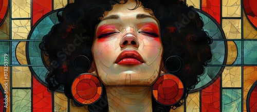 Woman in a Stained Glass Window