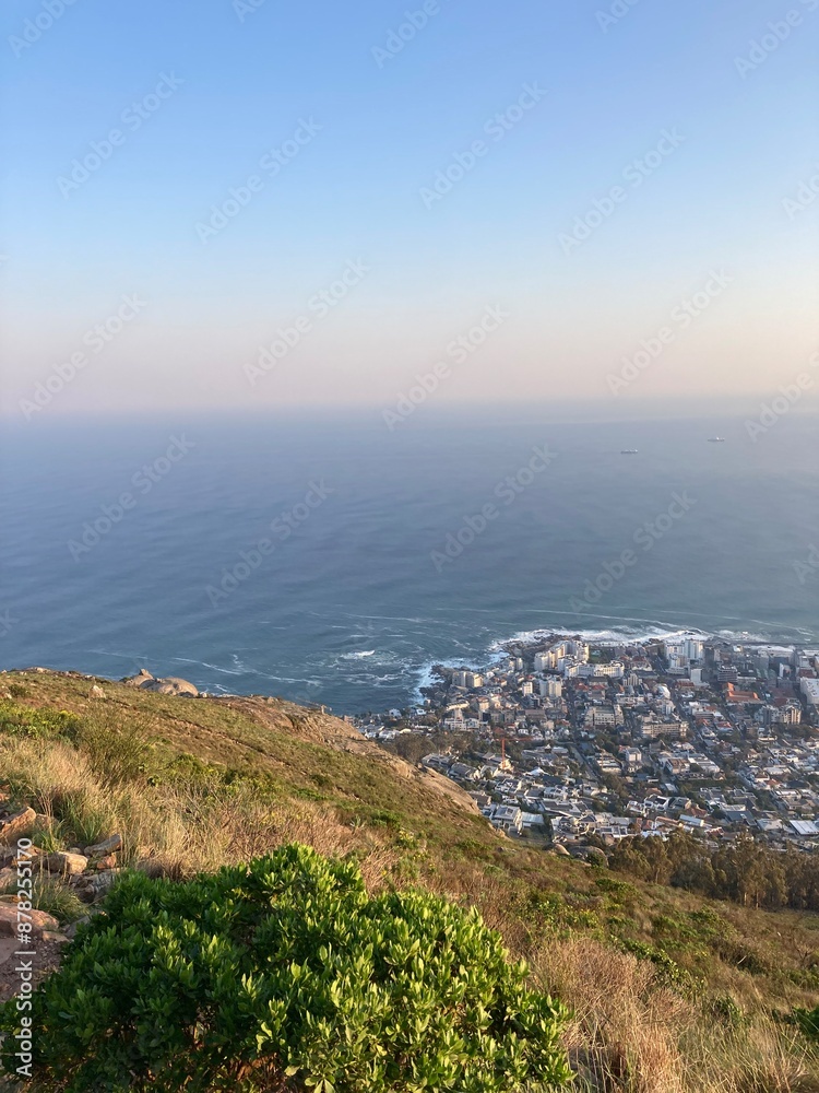 view of the sea from the Lion’s Head mountain top view of the sea from the Lion’s Head mountain top