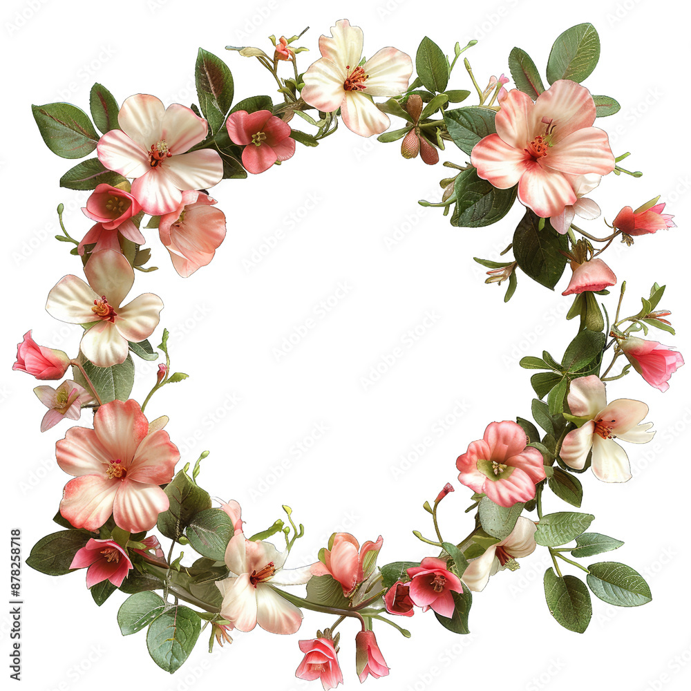 Flower frame isolated Flower frame isolated
