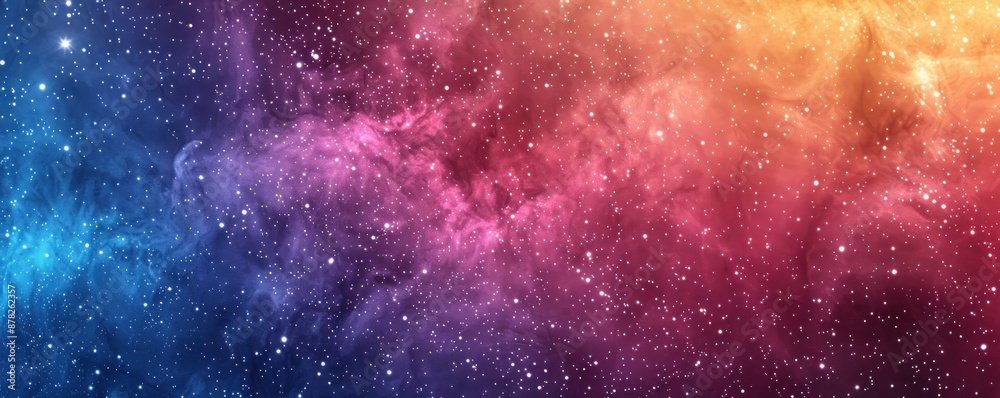 Fototapeta premium Abstract texture background with a galaxy theme, showcasing stars and cosmic dust in vibrant colors