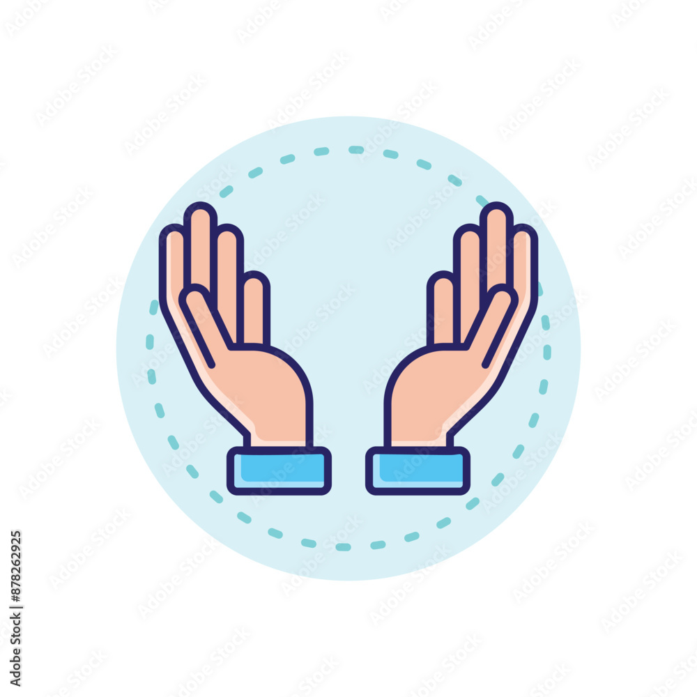 Obraz premium Praying Hands vector icon