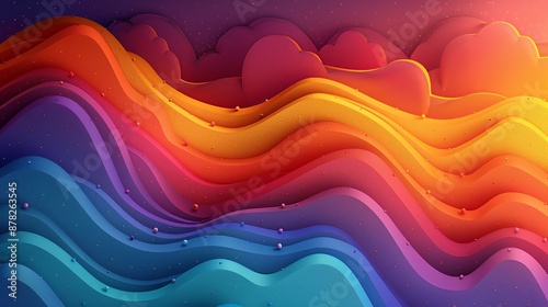 Rainbow backgrounds with vibrant hues create a cheerful look ideal for colorful designs Background Illustration, Bright color tones, , Minimalism,