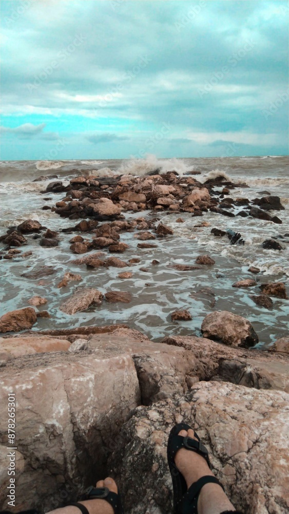 rocks on the beach rocks on the beach