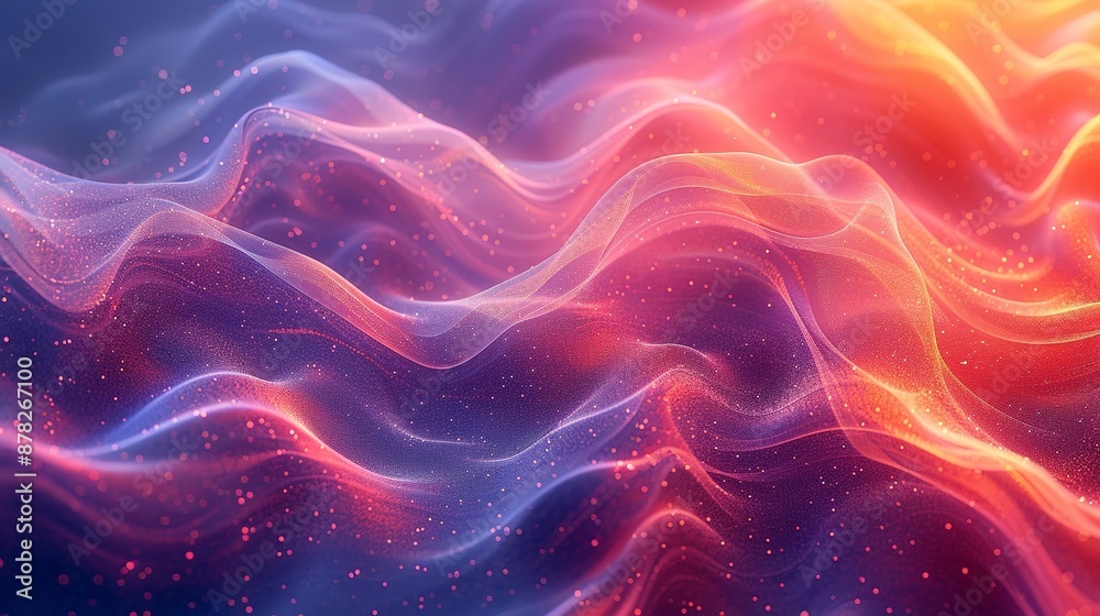Wavy backgrounds with dynamic shapes create a sense of movement ideal for stylish designs Background Illustration, Bright color tones, , Minimalism,