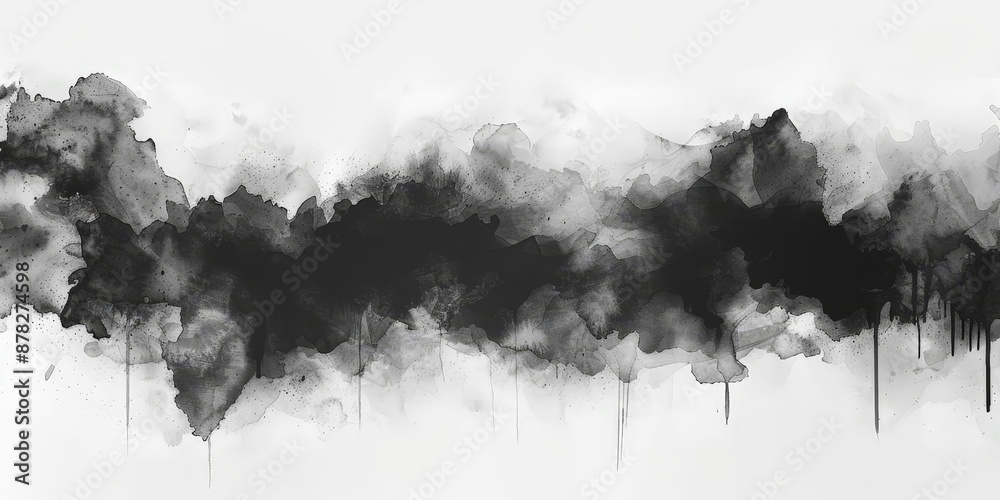 Abstract Black and White Watercolor Background Abstract Black and White Watercolor Background