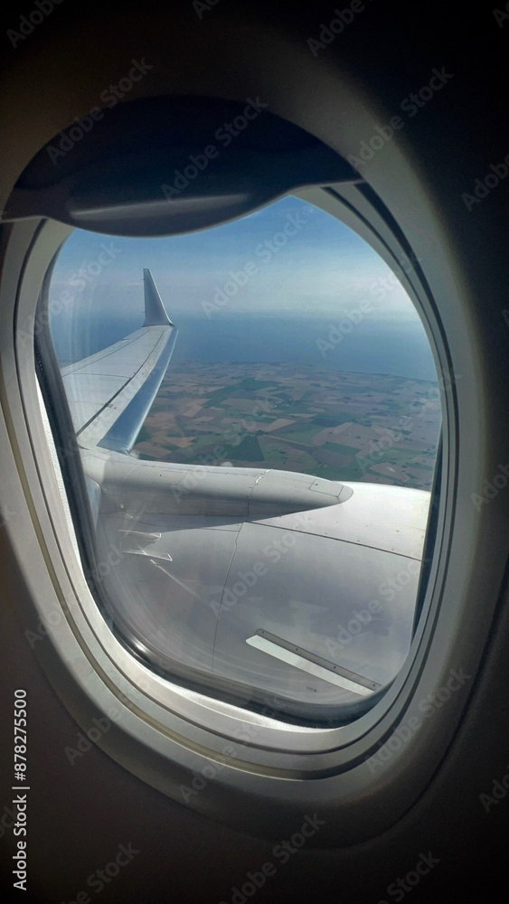 The view from airplane window The view from airplane window