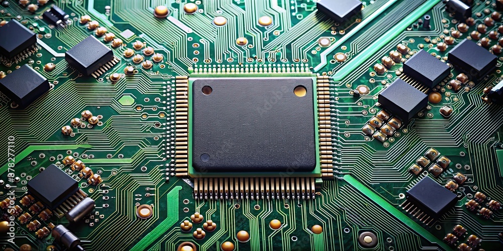 Electronic circuit board with processor, technology, hardware, computer, motherboard Electronic circuit board with processor, technology, hardware, computer, motherboard