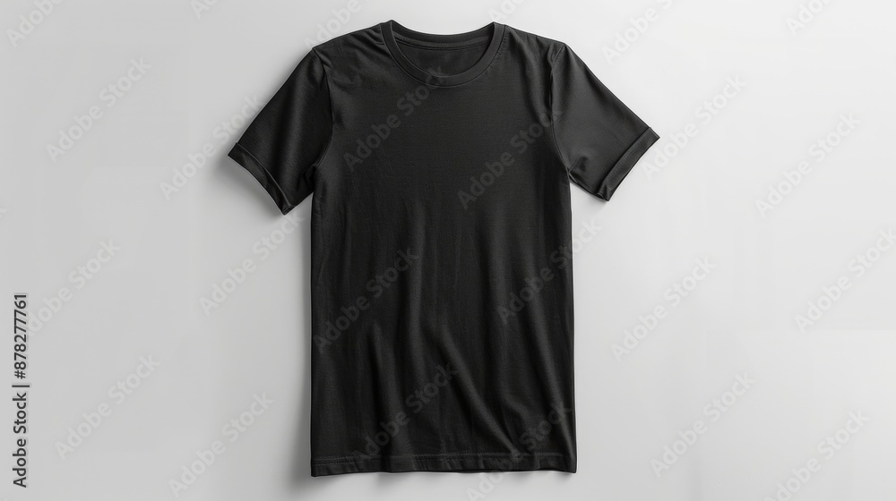 Black t-shirt on white background Black t-shirt on white background