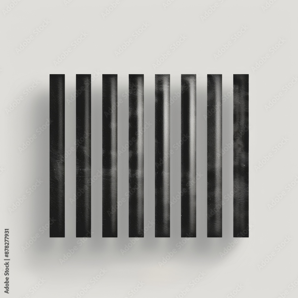 Obraz premium Modern barcode design on pristine white background with sleek lines and minimalist appearance