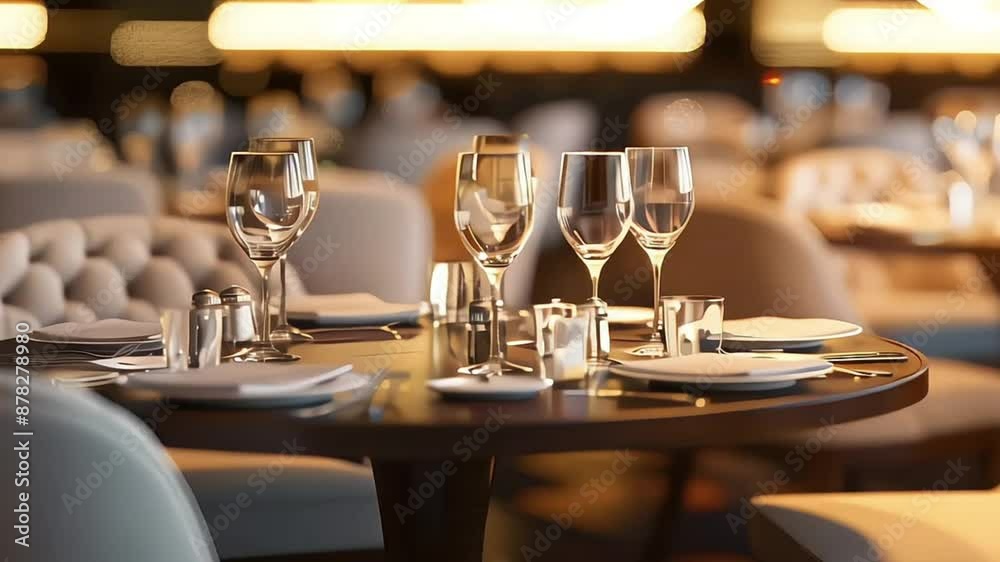 tableware beautiful table setting in restaurant