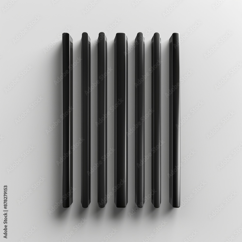 Sleek and modern barcode on pristine white background with glossy finish and sharp lines Sleek and modern barcode on pristine white background with glossy finish and sharp lines