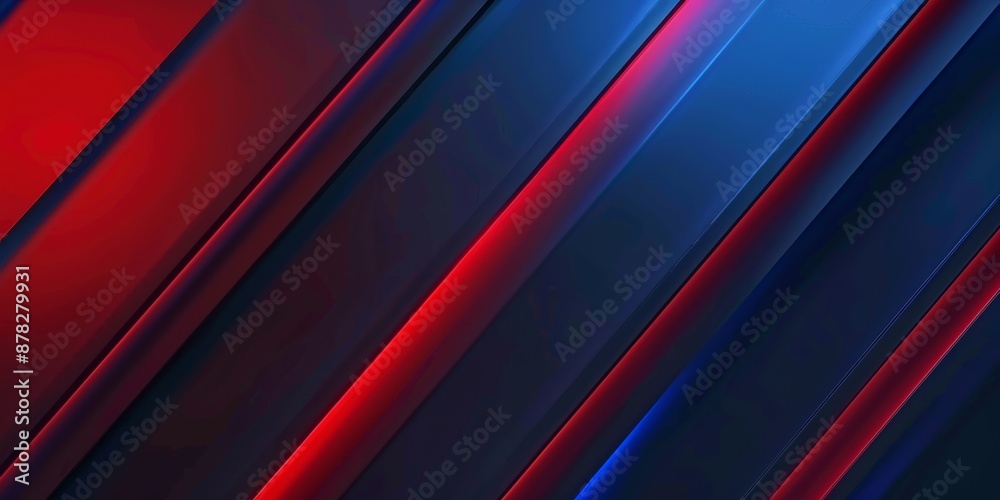 Obraz premium Blue red abstract presentation background with stripes lines