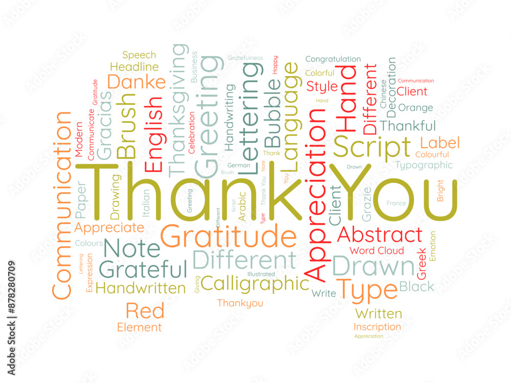 Thank You wordcloud template. Greeting concept vector background. Thank You wordcloud template. Greeting concept vector background.