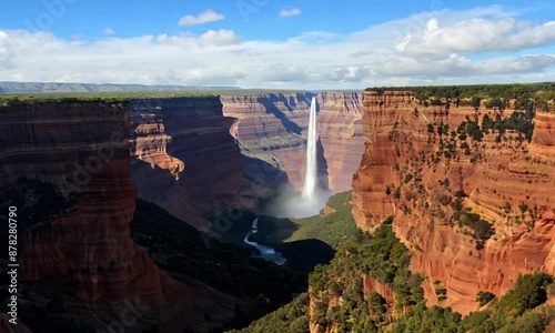 Aerial view of Waimea Canyon in Hawaii
