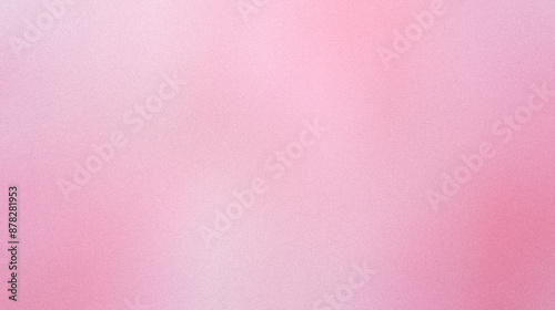 Ziarniste gradientowe tło w kolorach biały różowy, szum tekstura na tapecie. Szablon baneru lub plakatu w stylu graficznym retro. Światła ledowe holo bokeh na projekcie okładki