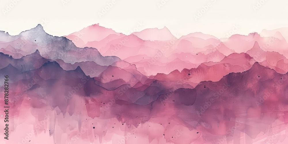Obraz premium Abstract Mountain Range in Watercolor