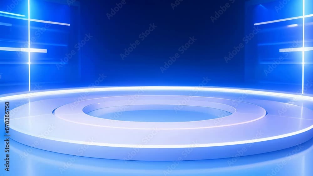 podium Futuristic showcase with platform for product displaying. Empty modern stage display. Seamless looping motion design. Video animation Ultra HD 4K 3840x2160
podium Futuristic showcase with platform for product displaying. Empty modern stage display. Seamless looping motion design. Video animation Ultra HD 4K 3840x2160