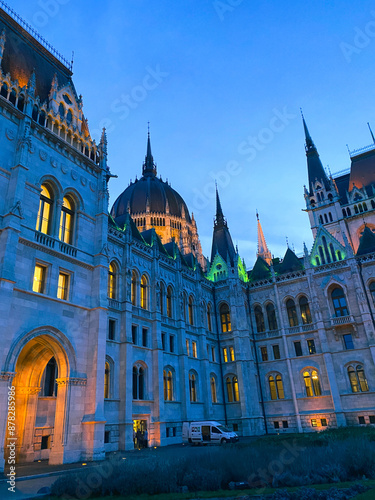 Parliament of Hungary, Budapest by night. 