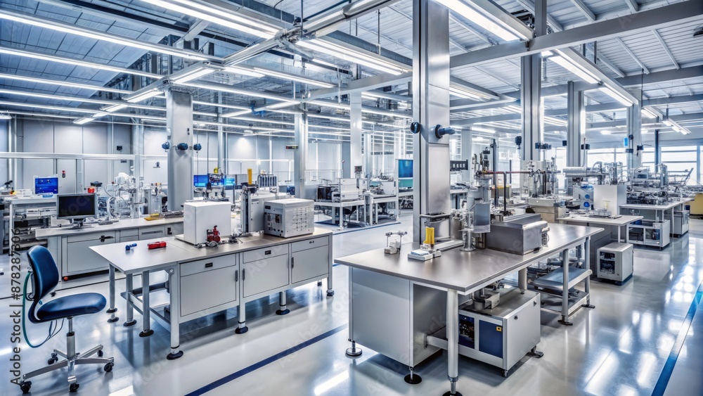 State-of-the-art laboratory equipment and modern machinery dominate the scene, exemplifying precision and dedication to groundbreaking scientific research. State-of-the-art laboratory equipment and modern machinery dominate the scene, exemplifying precision and dedication to groundbreaking scientific research.