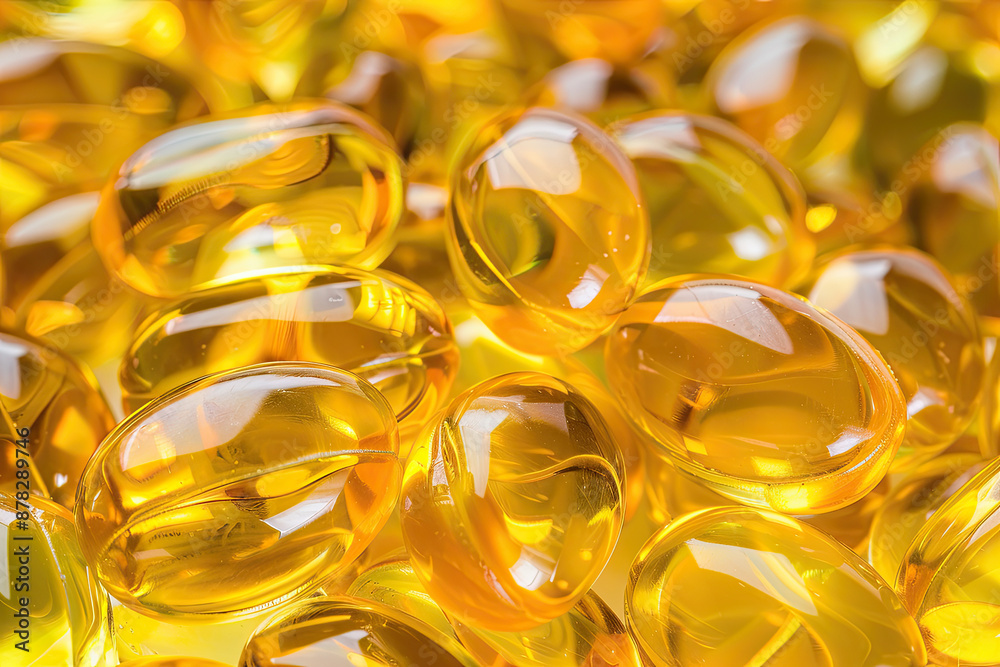 Closeup of Yellow Gelatin Capsules. Closeup of Yellow Gelatin Capsules.