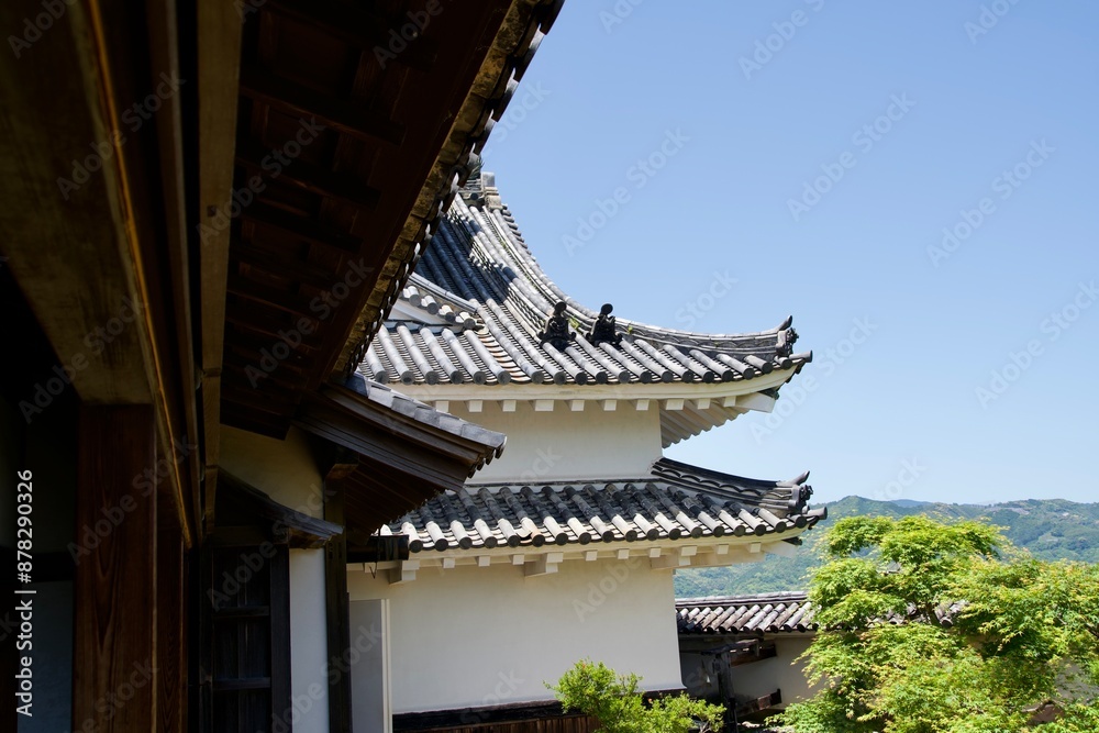 Tile roof of the keep of Kochi Castle Tile roof of the keep of Kochi Castle