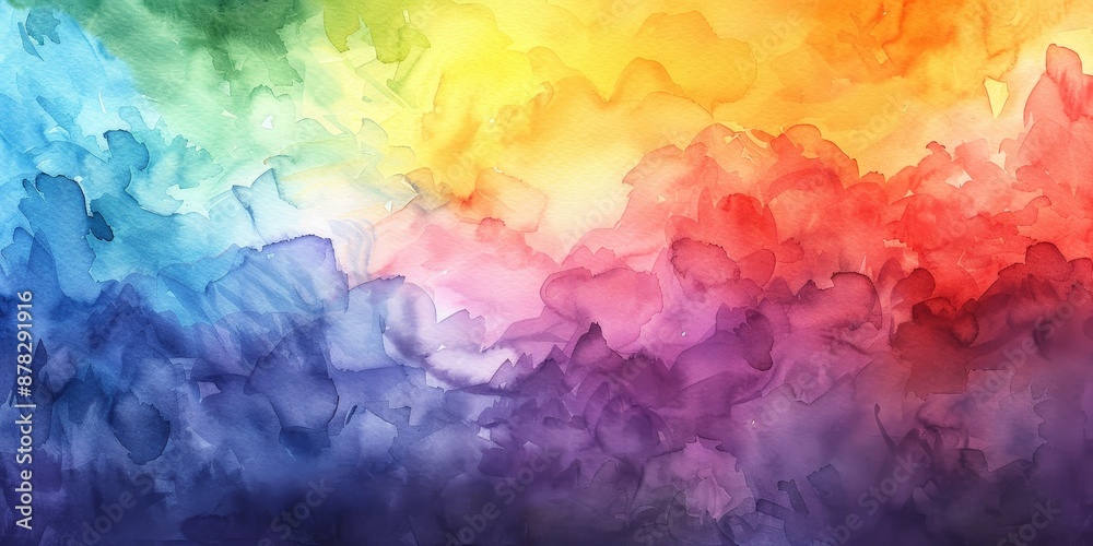 Abstract Watercolor Rainbow