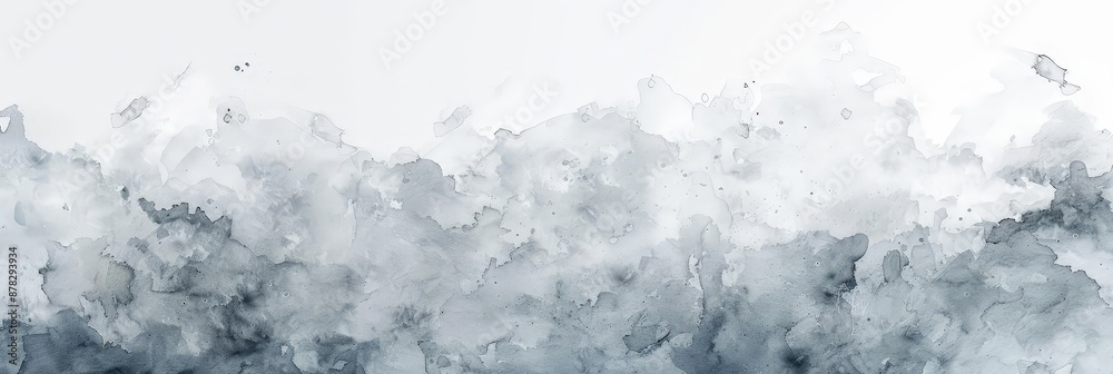 Fototapeta premium Abstract Watercolor Painting in Grey Tones