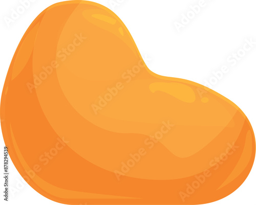 Inviting orange beanbag chair, perfect for lounging, gaming, or adding a touch of comfort to any room
