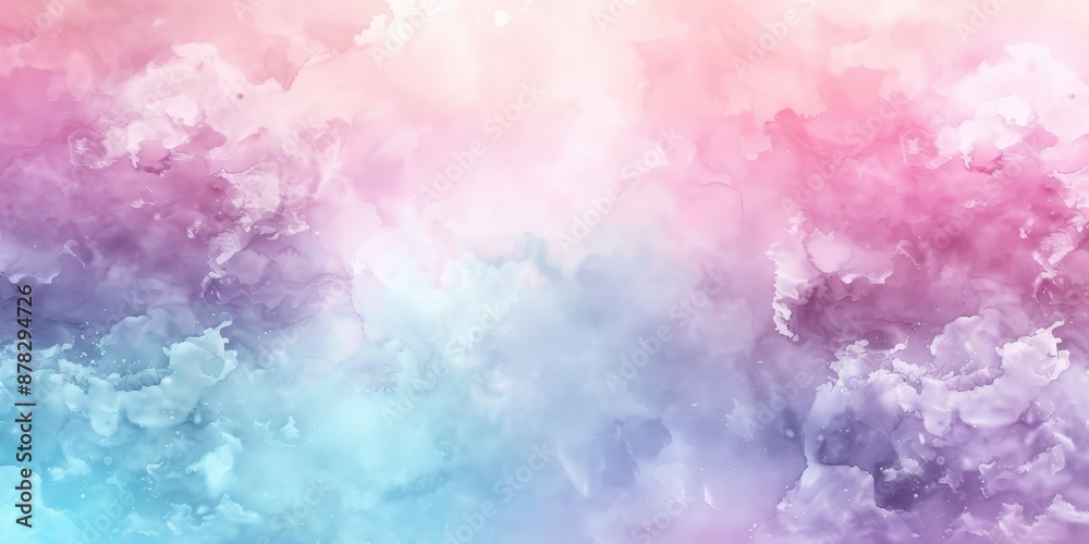 Fototapeta premium Abstract Watercolor Painting with Pink and Blue Tones