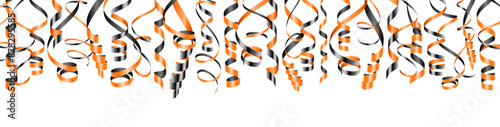 Banner Luftschlangen Halloween Schwarz/Orange