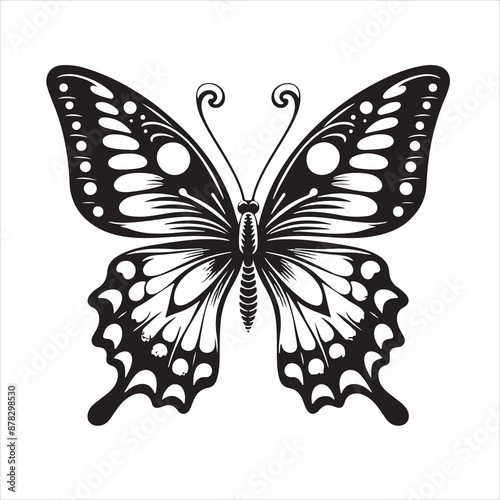better fly Silhouette vector art illustration white back ground..