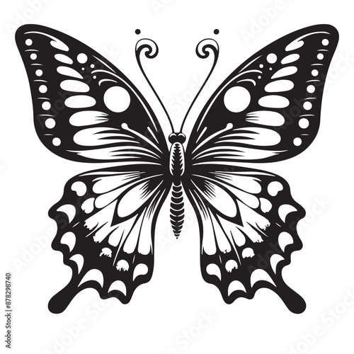 better fly Silhouette vector art illustration white back ground..