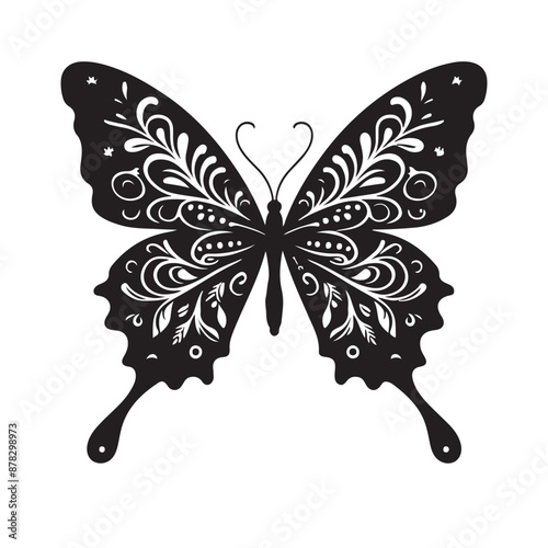 better fly Silhouette vector art illustration white back ground..