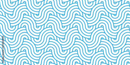 Minimal diamond vector overlapping Pattern geometric wave spiral and abstract circle wave line. blue color seamless tile stripe geometric create retro square line backdrop white pattern background.